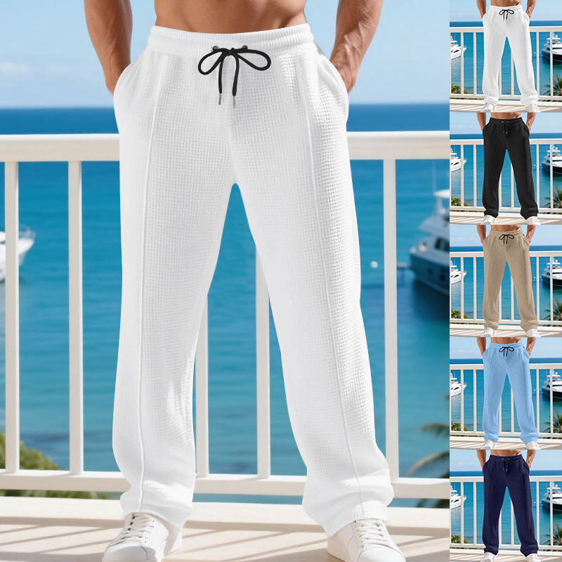Herren Sportliche Freizeithose mit elastischem Bund und strukturiertem Gewebe EB