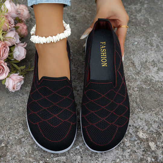 Damen Bequeme Slip-On Sneakers mit atmungsaktivem Obermaterial EB