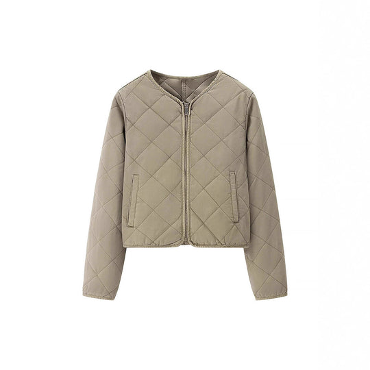 Damen gesteppte Übergangsjacke mit praktischen Taschen und elegantem Stehkragen EB