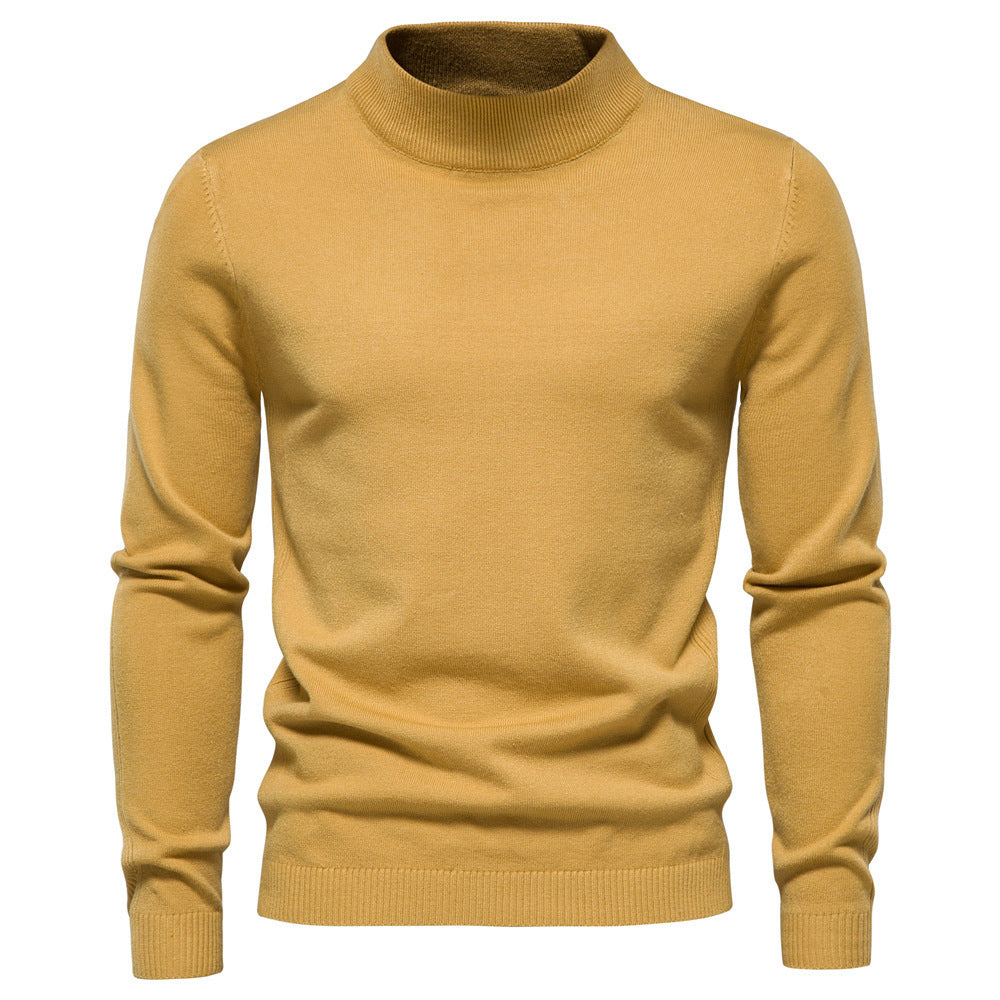Herren eleganter Rollkragenpullover aus feiner Wolle EB