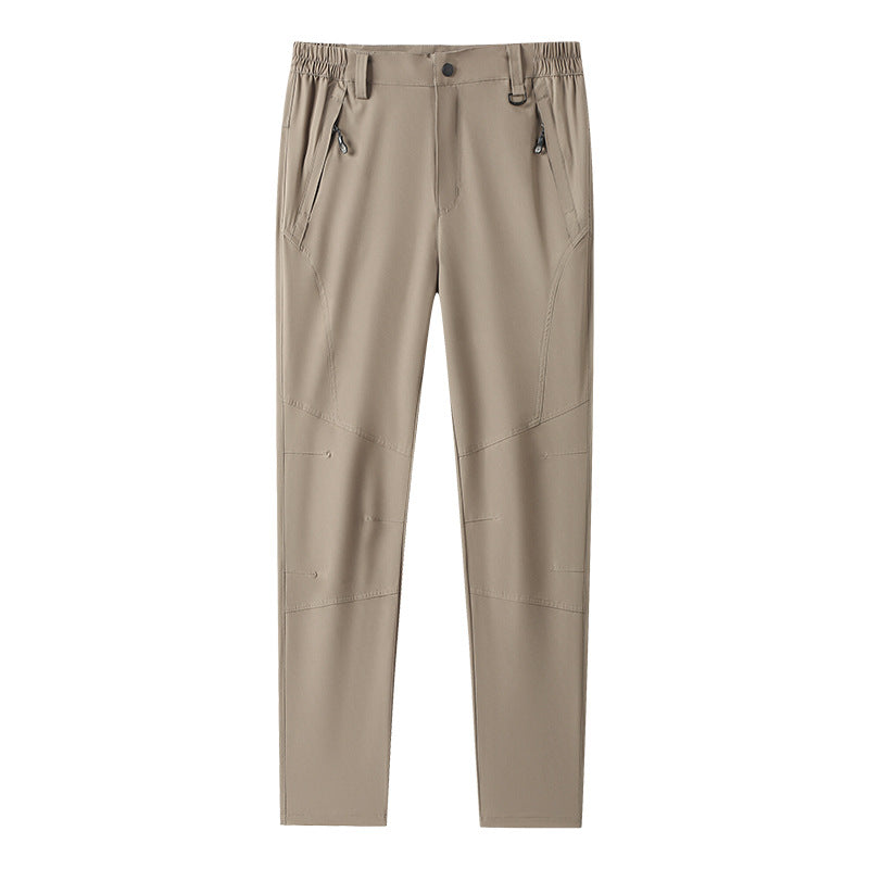 Herren elastische Outdoor-Trekkinghose mit ergonomischen Knien, elastischem Bund und Reißverschlusstaschen EB