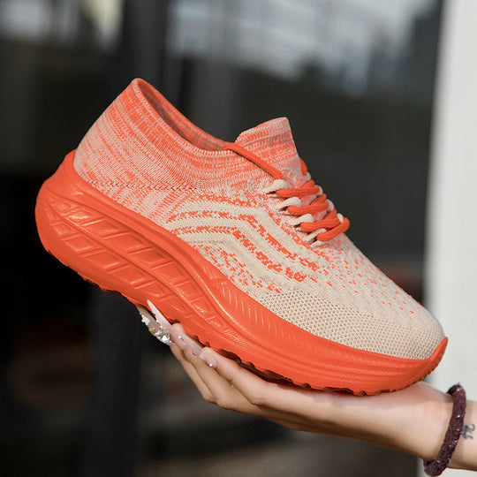 Damen Sportliche Laufschuhe mit atmungsaktivem Strick-Obermaterial und flexibler Sohle EB