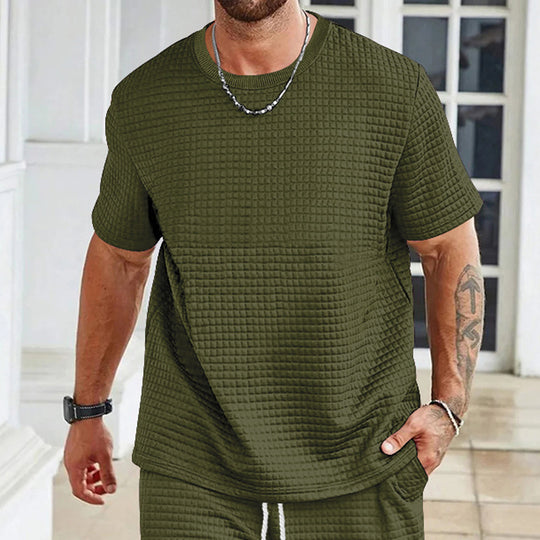 Herren lässiges T-Shirt mit strukturiertem Design EB