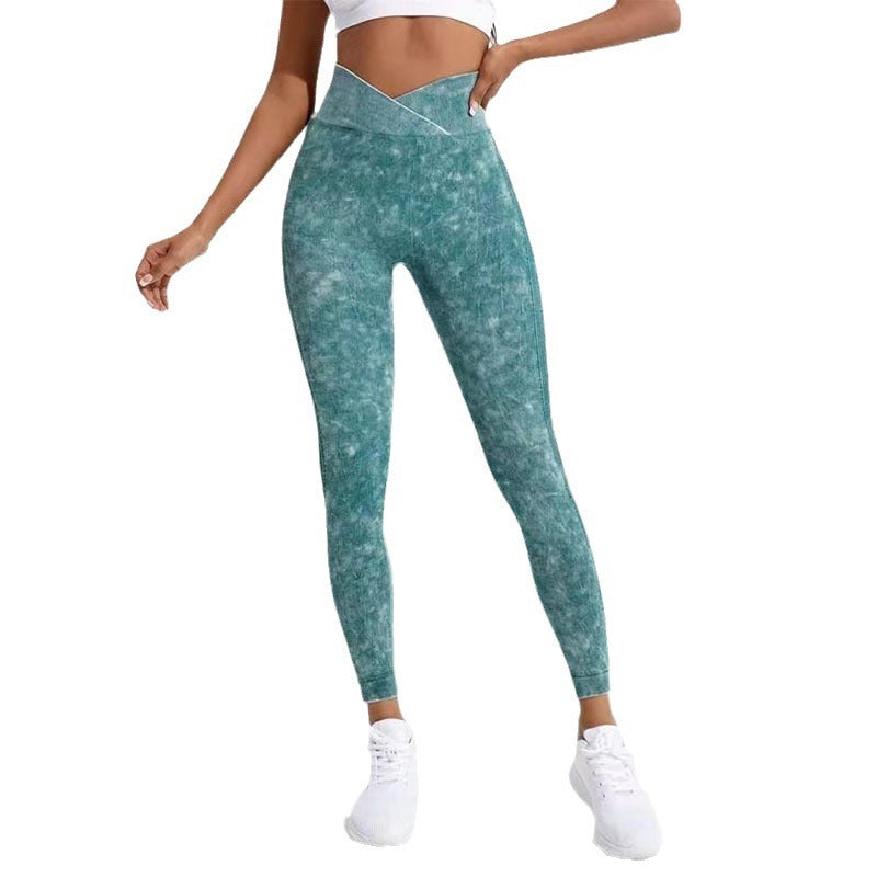 Damen Hochgeschnittene Sportleggings EB