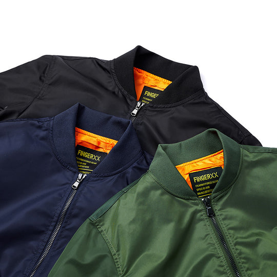 Herren Flieger-Bomberjacke aus technischem Nylon mit Rippbündchen und Ärmeltasche EB