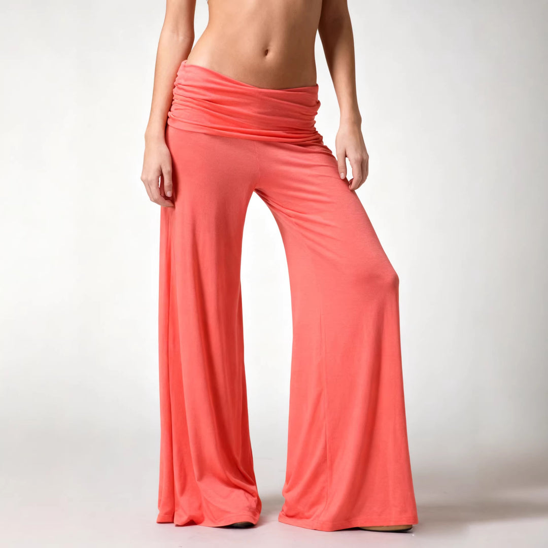 Damen weite Jersey-Hose mit hohem Bund EB