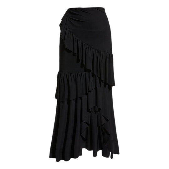Damen Badeanzug mit floralem Volumen und passendem Wickelrock EB
