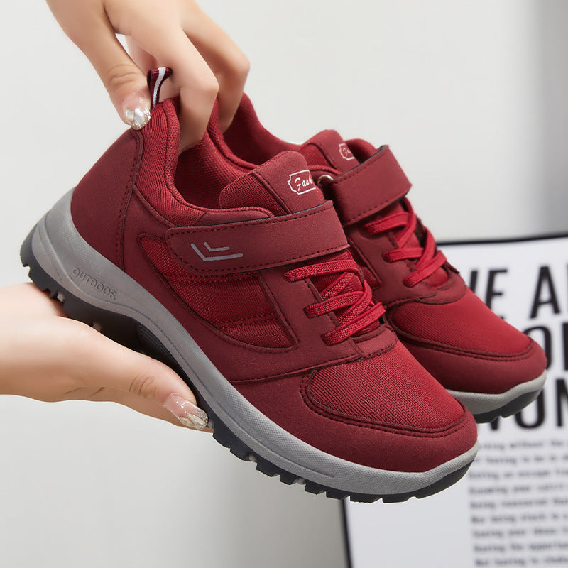 Herren nan robuste Outdoor-Sneaker mit Klettverschluss, atmungsaktivem Strickoberteil und profilierter rutschfester Sohle EB