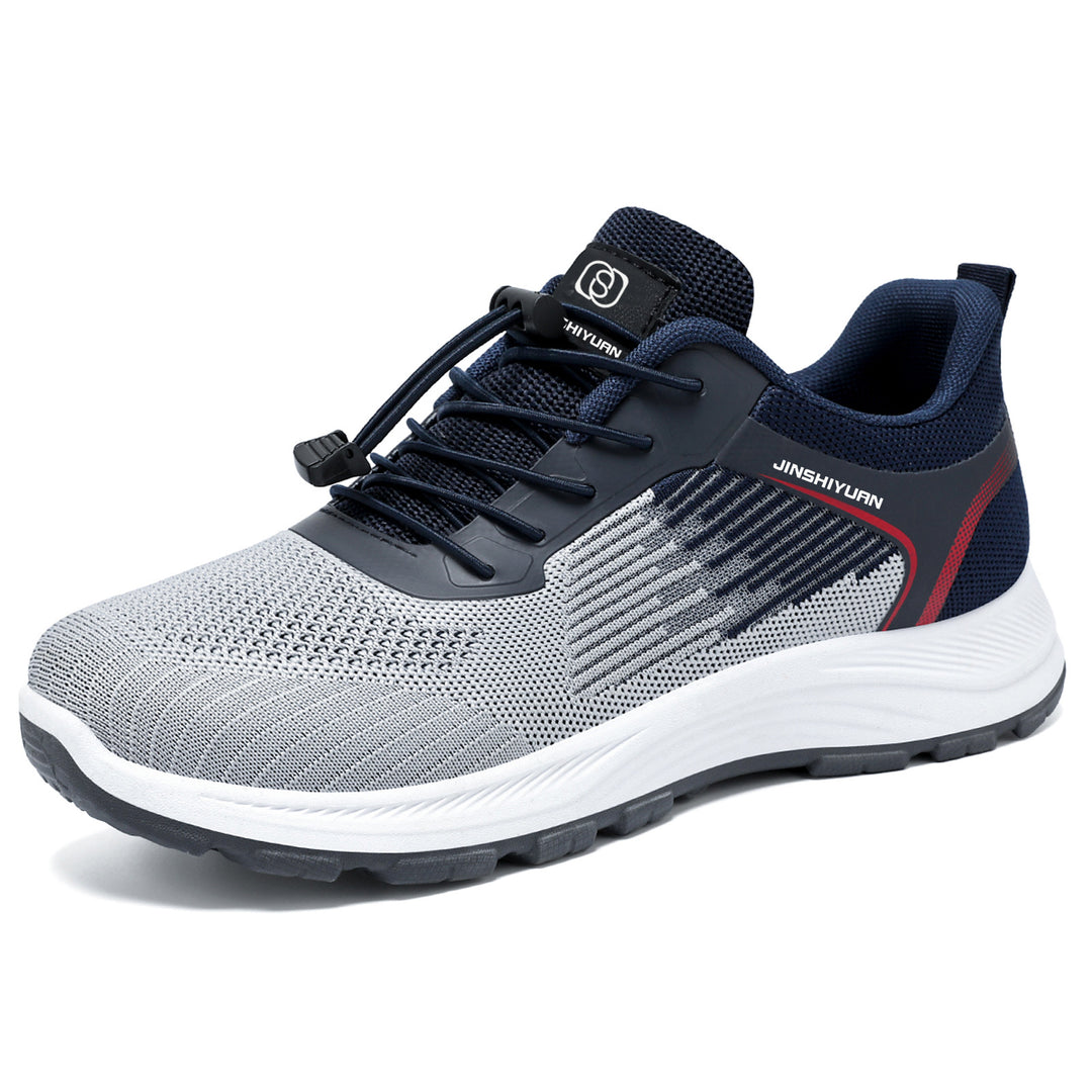 Damen nan ultraleichter Strick-Freizeitsneaker mit Schnellzugverschluss, verstärkter Fersenlasche und ergonomischer Wellen-EVA-Sohle EB