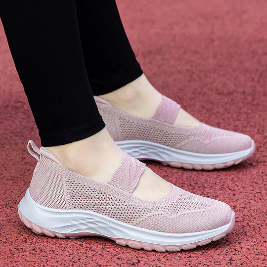 Damen Atmungsaktive Sport-Sneaker mit elastischem Riemen EB