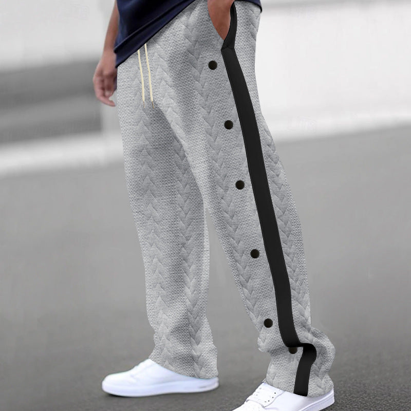Herren Sportliche Freizeithose mit innovativem Knopfdesign und elastischem Bund EB