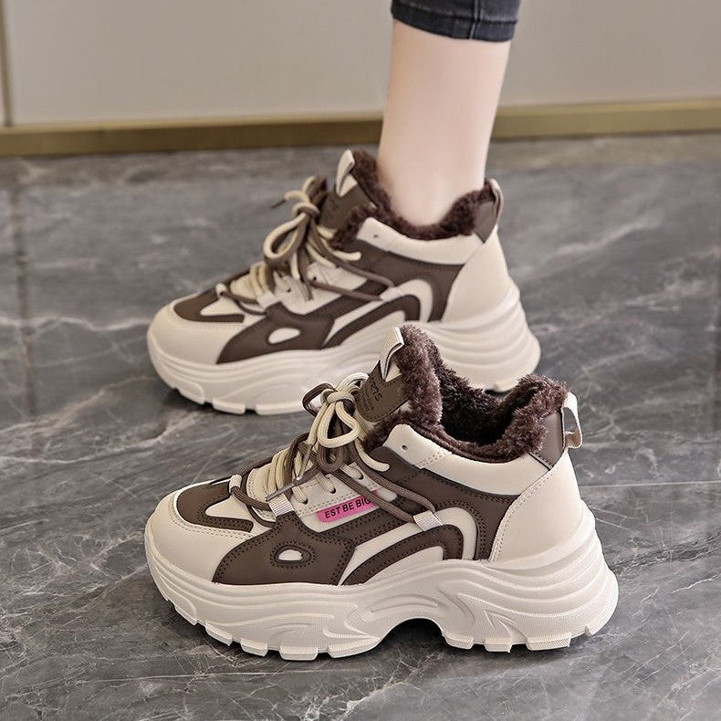 Damen Winterliche Sneaker mit warmem Futter und rutschfester Sohle EB