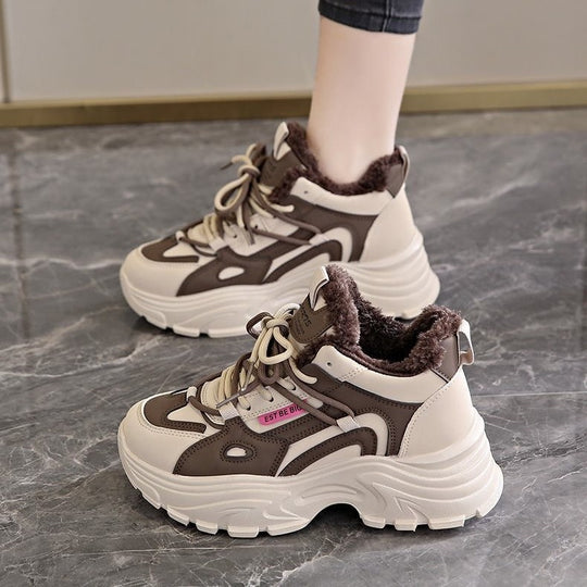 Damen Winterliche Sneaker mit warmem Futter und rutschfester Sohle EB