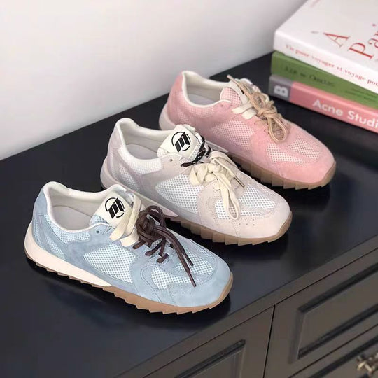 Damen Sportliche Sneakers mit atmungsaktiver Mesh-Oberfläche und rutschfester Laufsohle EB