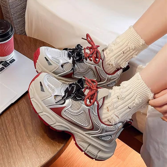 Damen Sportliche Sneakers mit atmungsaktiver Mesh-Oberfläche und federleichtem Dämpfungssystem EB