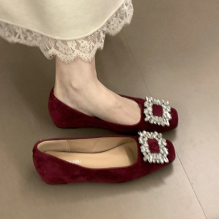 Damen Ballerinas mit funkelndem Schmuckdetail und bequemer Sohle EB