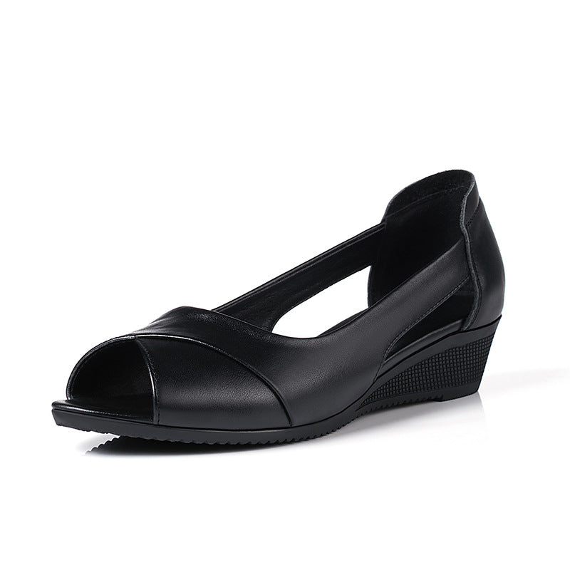 Damen Wedgesandaletten mit elegantem Cut-Out-Design und komfortabler Sohle EB