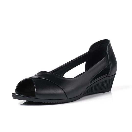 Damen Wedgesandaletten mit elegantem Cut-Out-Design und komfortabler Sohle EB