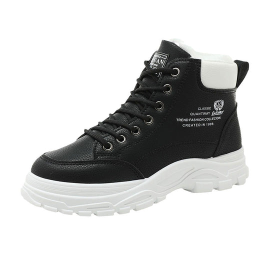 Damen gefütterte High-Top Stiefel mit robustem Profil und rutschfester Sohle EB