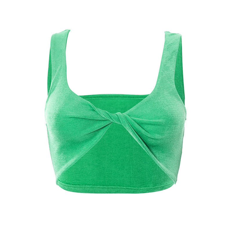 Damen Crop-Top mit trendy Wickeldesign und innovativer Schnittführung EB