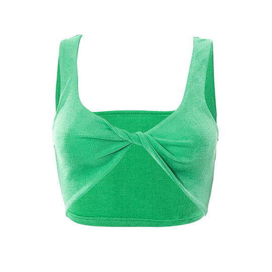 Damen Crop-Top mit trendy Wickeldesign und innovativer Schnittführung EB