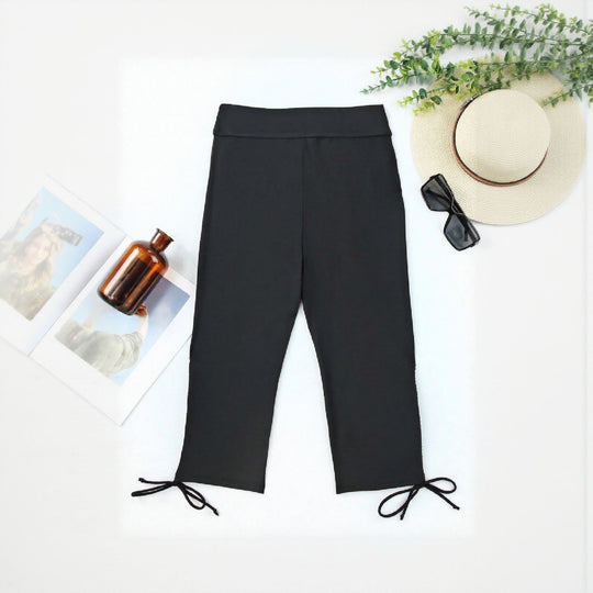 Damen Sweatpants mit dekorativen Bindebändern EB