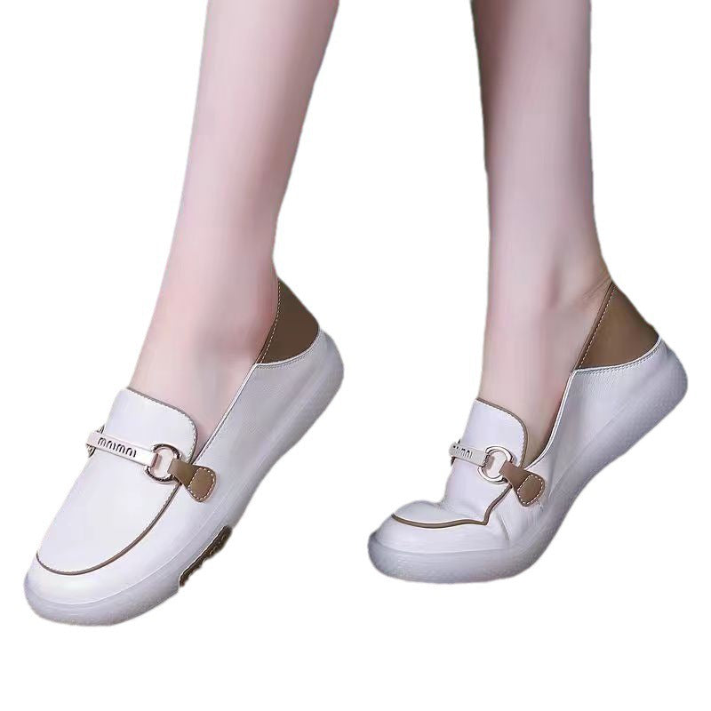 Damen Slip-On Sneakers mit elegantem Metallverschluss und komfortablem Fußbett EB