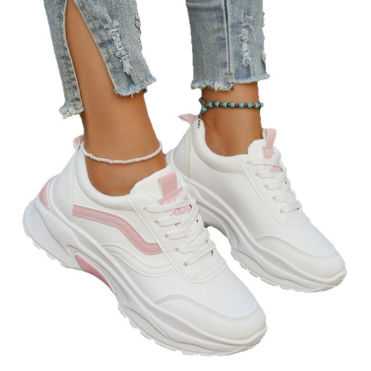 Damen modische Sneaker mit dicker profilierter Sohle und sportlichem Design EB
