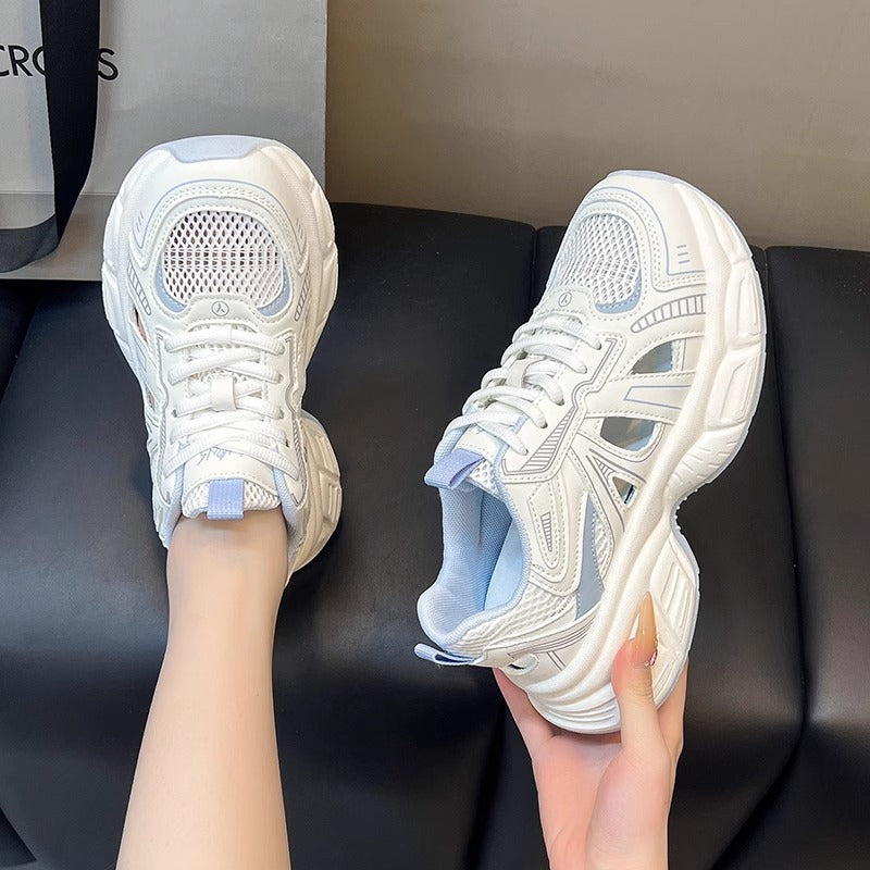 Damen Sportliche Mesh-Sneaker mit atmungsaktiver Struktur und dämpfender Sohle EB