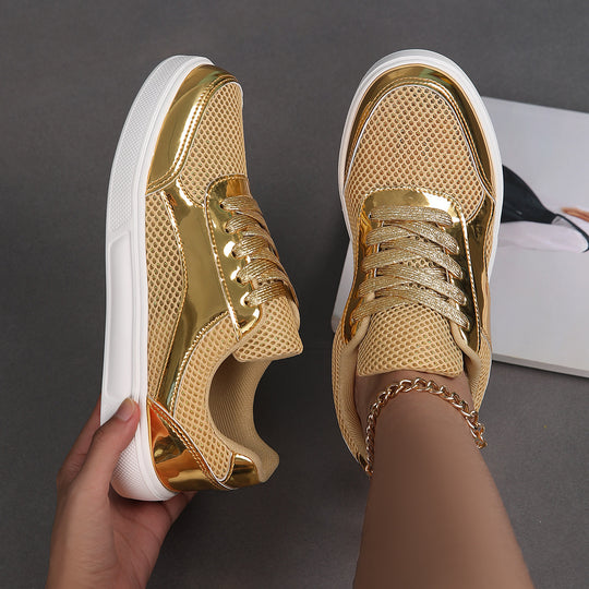 Damen Sportliche Sneaker mit reflektierenden Akzenten und atmungsaktivem Mesh EB