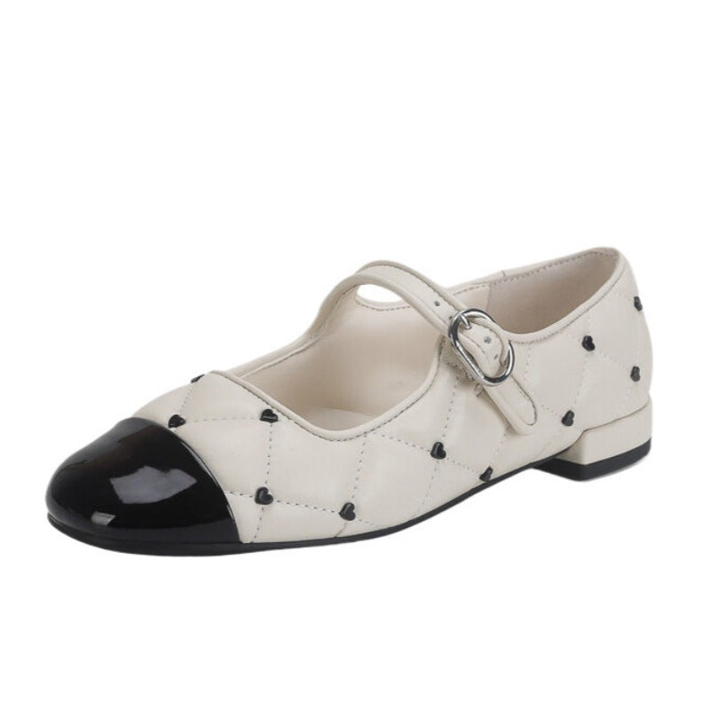 Damen Ballerinas mit elegantem Riemen und luxuriösem Steppdesign EB