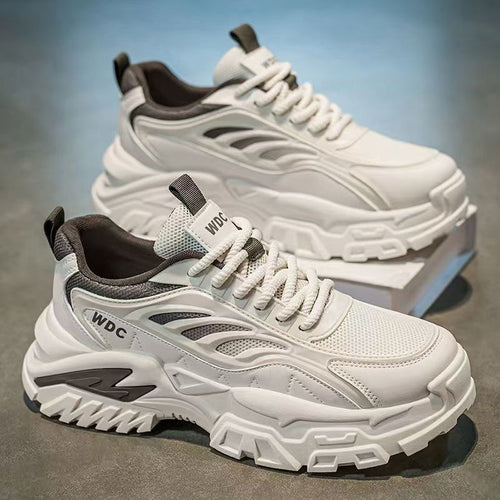 Damen Chunky Sneakers mit atmungsaktiver Mesh-Oberfläche und stoßdämpfender Sohle EB
