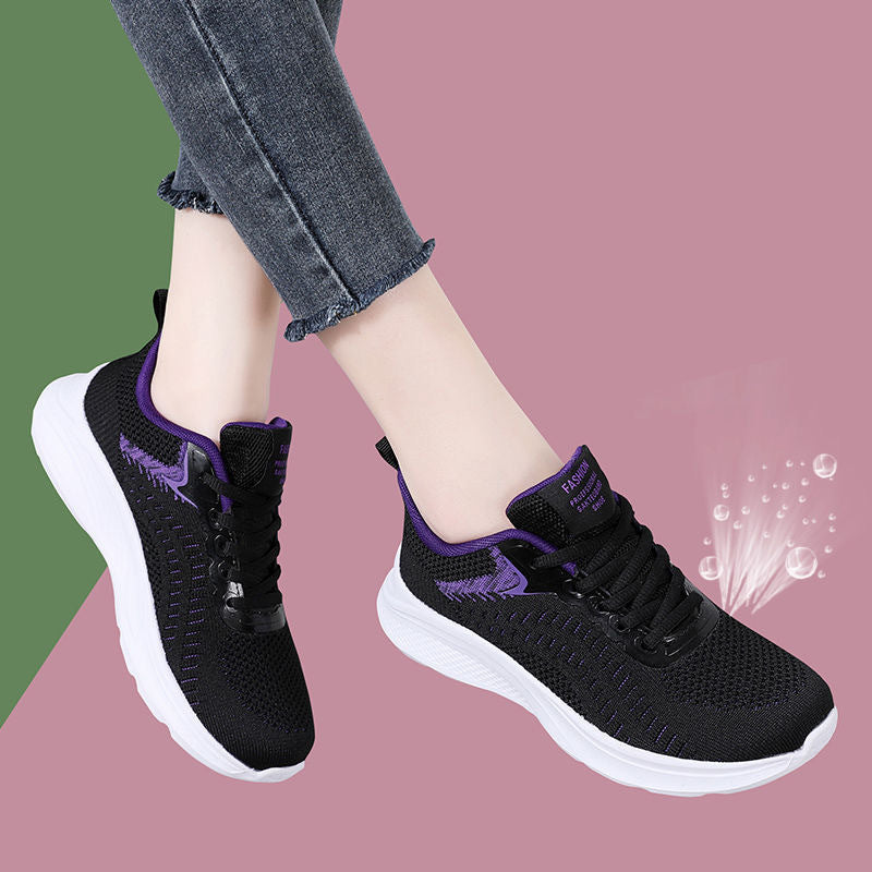 Damen Atmungsaktive Freizeitschuhe mit flexiblem Obermaterial und stoßdämpfender Sohle EB