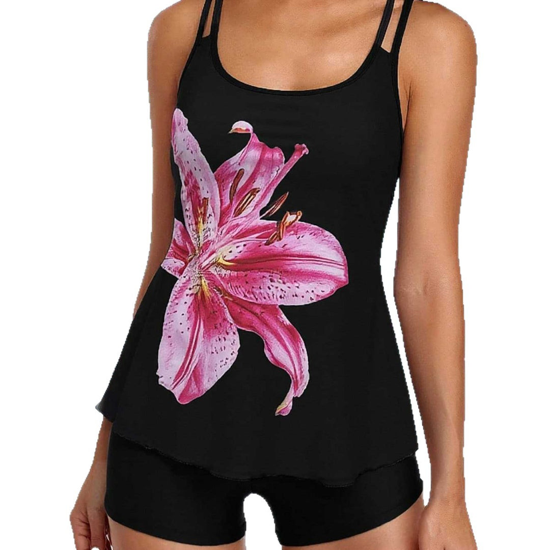 Damen Tankini mit floralem Motiv und bequemen Shorts EB