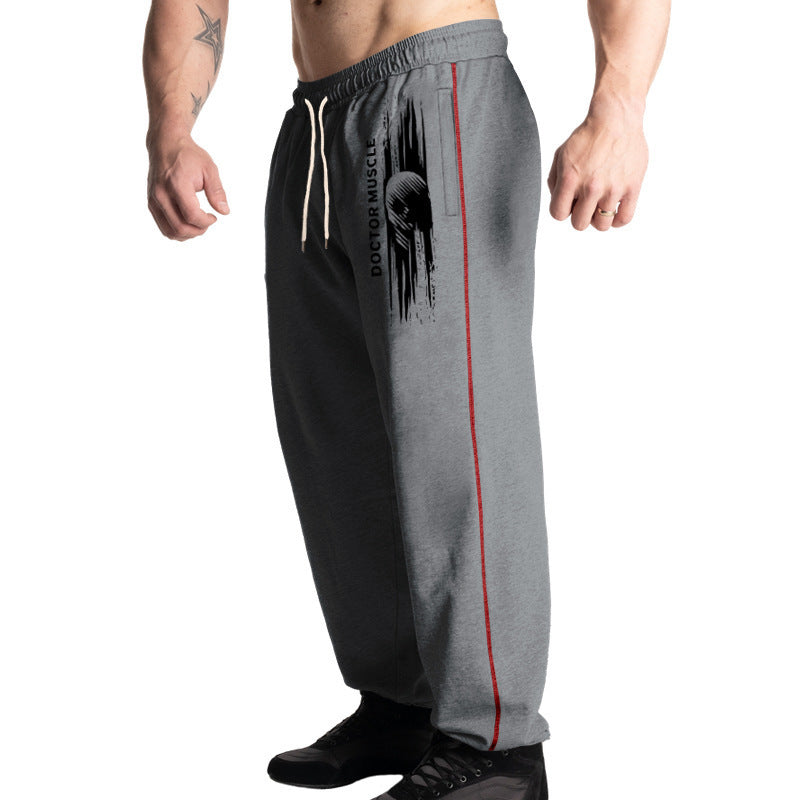 Herren Bequeme Sportjogginghose mit seitlichen Taschen und verstellbarem Kordelzug EB
