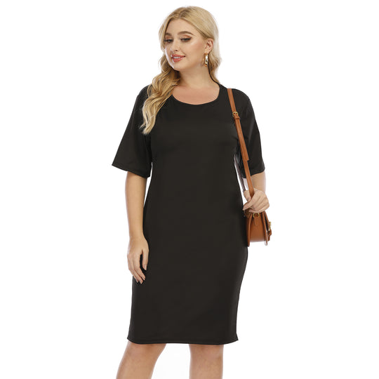 Damen komfortables Midi-Kleid mit lässigem Schnitt EB