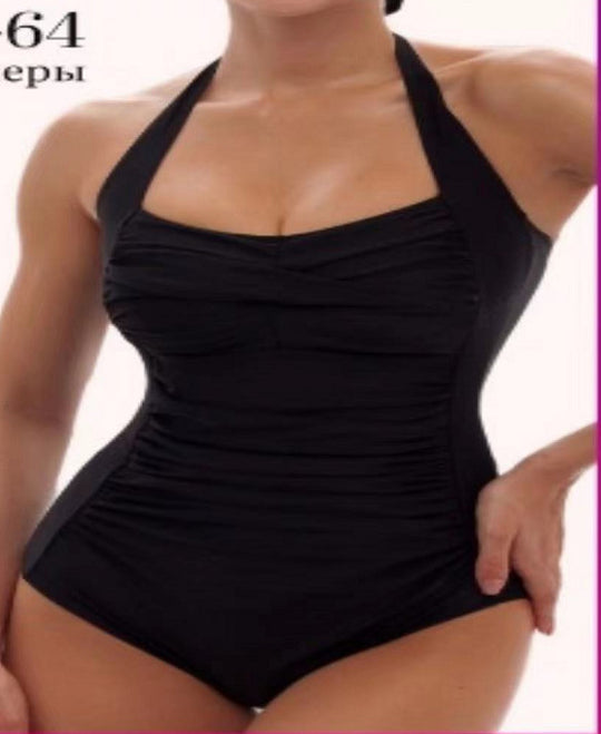 Damen Einteiler-Badeanzug mit eleganter Raffung EB