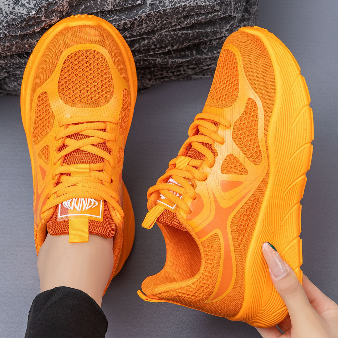 Damen Sportliche Laufschuhe mit atmungsaktivem Mesh-Obermaterial und gepolsterter Sohle EB