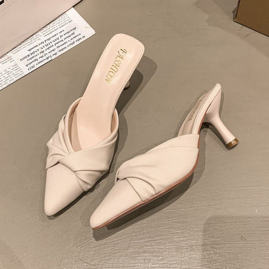 Damen Sling-Pumps mit stilvollem Knotendesign und elegantem Absatz EB