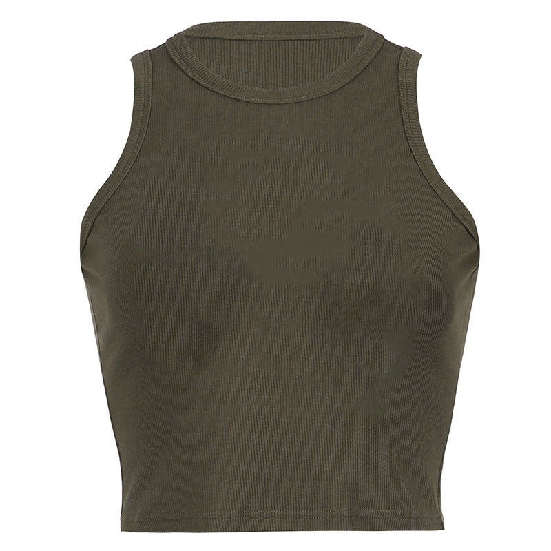 Damen Einfaches und bequemes Tanktop aus hochwertiger Baumwolle EB