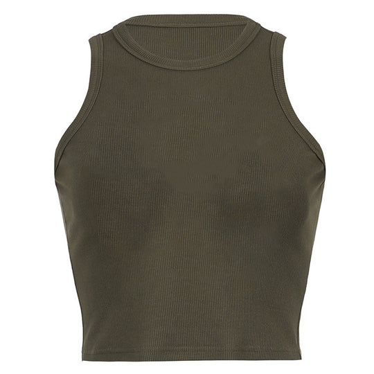Damen Einfaches und bequemes Tanktop aus hochwertiger Baumwolle EB