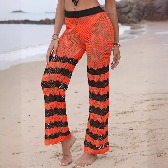 Damen gehäkelte Strandhose EB