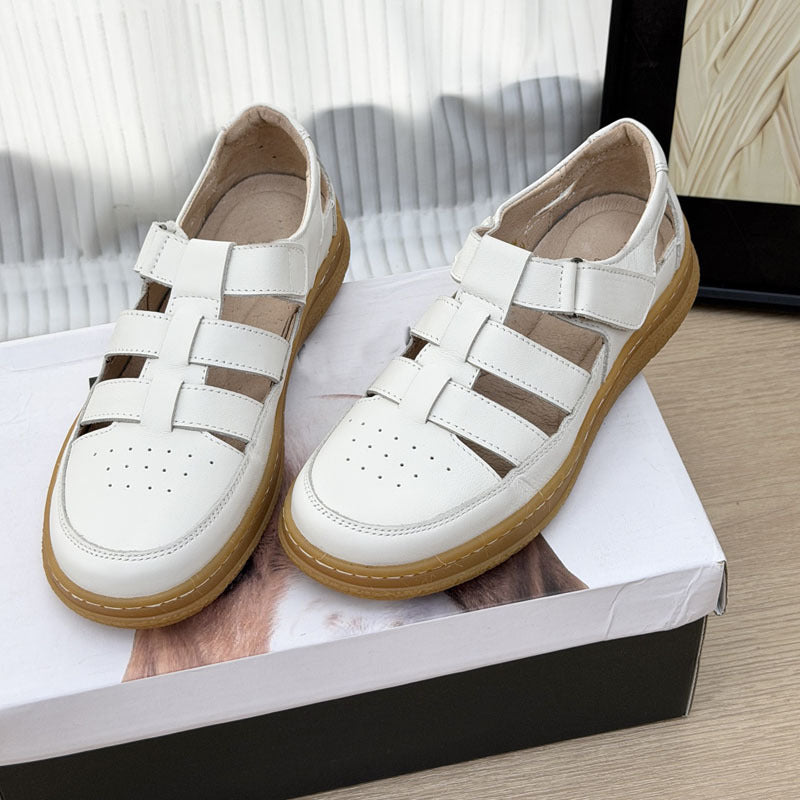 Damen bequeme Freizeitschuhe mit verstellbaren Riemen EB