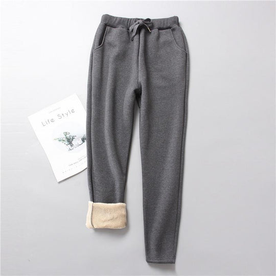 Damen nan gefütterte Therm-Jogginghose mit Kordelzug, seitlichen Eingrifftaschen und schmalem Bein EB