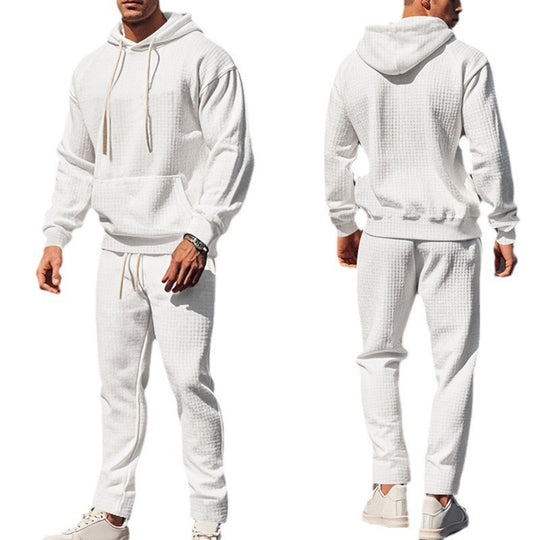 Herren lässiger Kapuzenpullover mit strukturiertem Design und praktischen Taschen EB