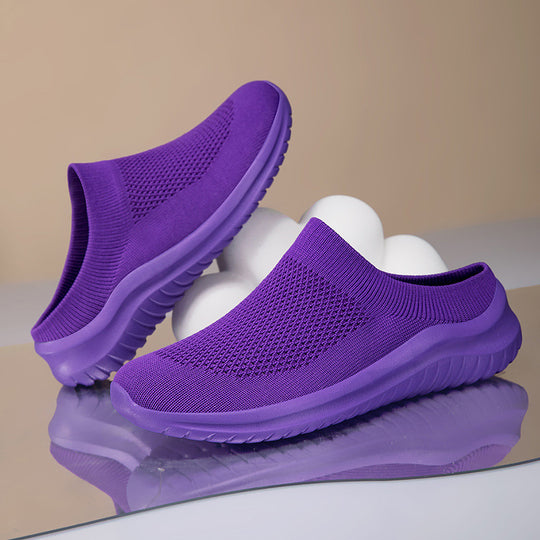 Damen nan Slip-On-Stricktrainer mit sockenhaftem Schaft und ergonomischer Dämpfungssohle EB