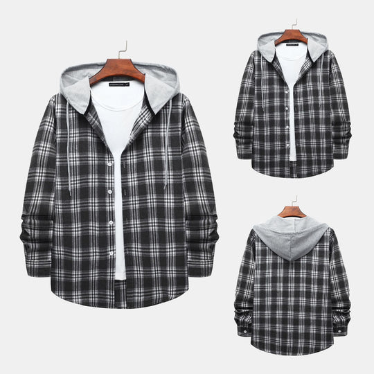 Damen Flanelljacke mit Kapuze EB