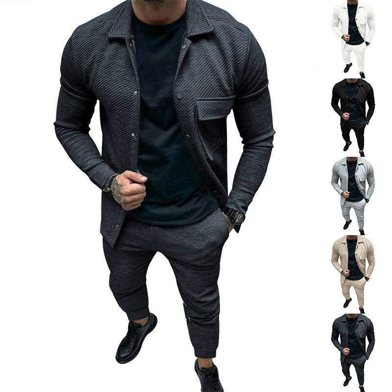 Herren Freizeitanzug mit strukturiertem Design und stilvollen Details EB