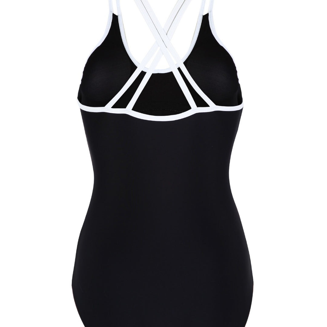 Damen Einteiliger Badeanzug mit trendigem Kreuzträger-Design EB