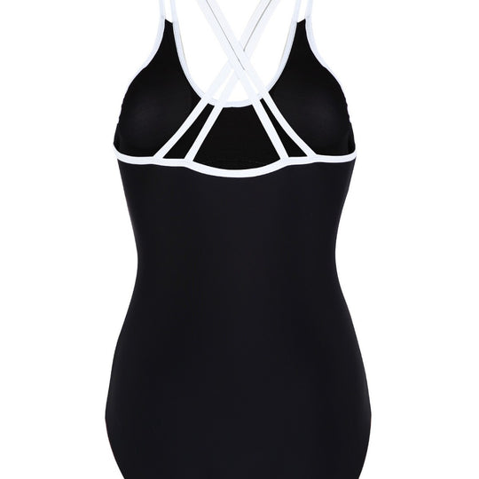 Damen Einteiliger Badeanzug mit trendigem Kreuzträger-Design EB